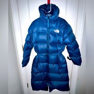 Blue north face coat